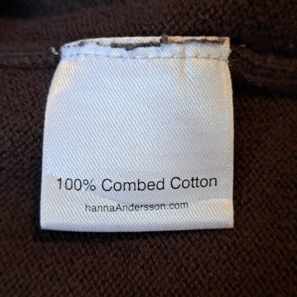 Hanna Andersson girls size 5 brown cardigan 3 button closure - Picture 6 of 8